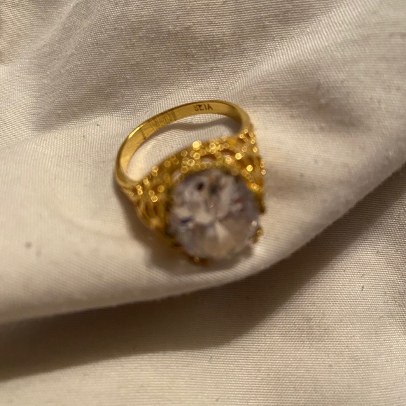 Gold And CZ Ring - Picture 2 of 3